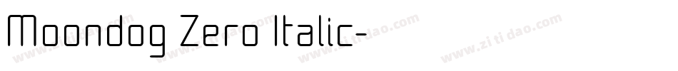 Moondog Zero Italic字体转换